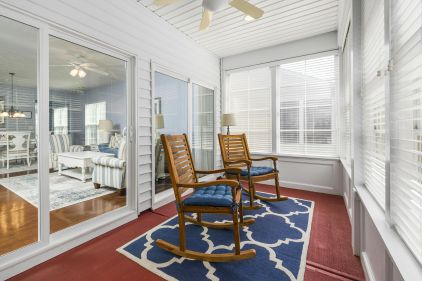 Wooden Rocking Chairs in the Room